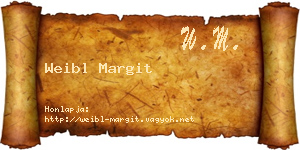 Weibl Margit névjegykártya